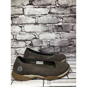 Timberland 29646 Brown Leather Slip On Walking Shoes Women’s Sz 9.5M US/40EU